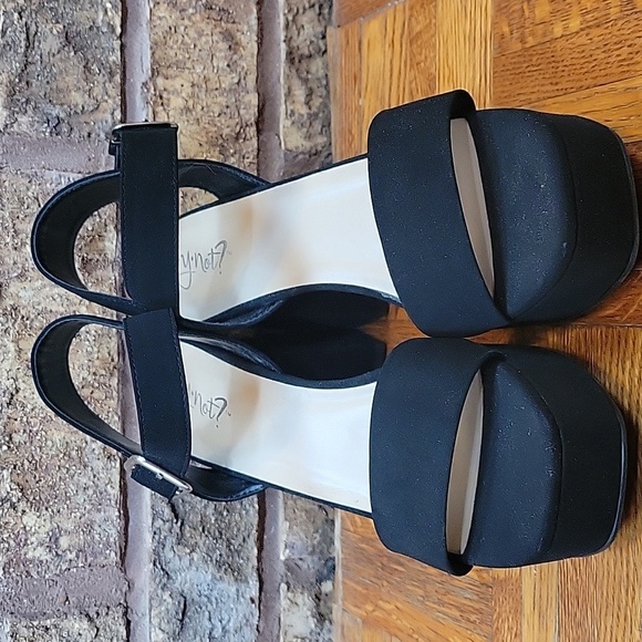 Y NOT Chic Black 3.5 inch Heeled Sandals - Picture 1 of 6